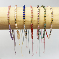 Bracelet de fête en perles de quartz multicouches plaqué or fait main, style bohème, vente en gros