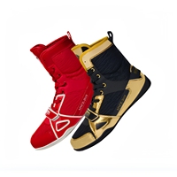 Chaussures de boxe et de lutte RONGDODO montantes personnalisables avec logo, en microfibre respirante, soutien de la cheville pour les arts martiaux - Vente en gros pour distributeurs