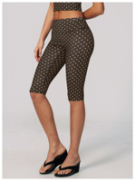 Leggings Capri en Polyester Spandex Imprimé à Pois pour Femme, Taille Haute, Effet Push-Up, Drapé, Sculptant 3D, Pantalon de Yoga Court Sportif