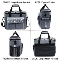 Sac de voyage pour grand chien, approuvé par les compagnies aériennes, imperméable, avec bols pliables et conteneur alimentaire pour 2 chiens, sacs de voyage pour animaux de compagnie pour le week-end