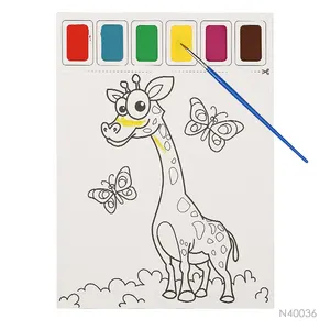 High Quality Water Painting Book With Pigment Opp Package Custom Design Kid Colouring Paper Book