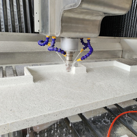 Centro de Mecanizado CNC para Piedra, Corte de Orificios para Fregaderos en Encimeras, Pulido, Perforación, Procesamiento de Cuarzo, Granito y Mármol