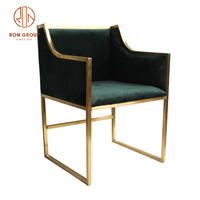 Chaises de mariage en velours vert foncé, mobilier de salle à manger de Banquet de Restaurant d'hôtel de jardin en plein air