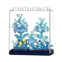 Ensemble de blocs de construction en plastique Hot Flower, 343 pièces, modèle de briques à assembler soi-même avec housse anti-poussière, décoration d'intérieur, cadeau