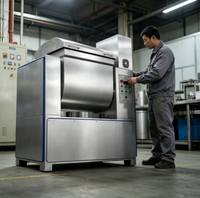 Mélangeur de pâte horizontal avec commande PLC pour usine de biscuits, pâte à biscuits, garniture à la crème, capacité de 200 kg par lot