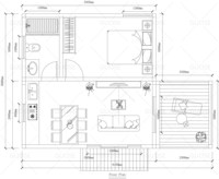 Mobile facile à assembler maison préfabriquée conteneur modulaire portable maison préfabriquée avec kit de salle de bain
