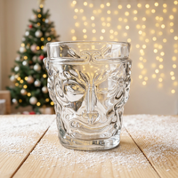 Zwart Mythe Wukong Model Geëtst Aziatisch Zen Stijl Glazen Waterglas Transparant Mat voor Thee Koffie en Whisky Bier