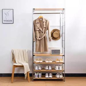Modern Multi-Tier Aluminum Metal Shoe <b>Rack</b> Storage Shelf for Entryway Bedroom Hotel Home Adjustable Clothing Organizer - Product Image 2