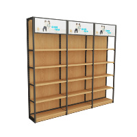 Étagères en bois économiques pour supermarchés, présentoir pour magasin, épicerie