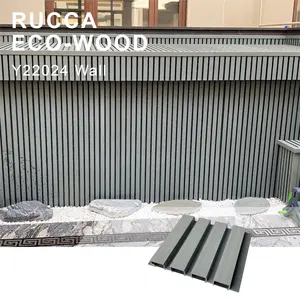 RUCCA 3d Wood Grain Solid Composite 220*24mm Wpc Wall Garden Panel Cladding