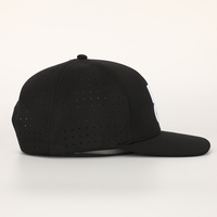 OEM 6 Panel Unisex Snapback sombrero impermeable perforado láser agujero perforado gorra deportiva con bordado 3D modelo para uso al aire libre