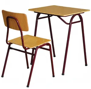 Everpretty優れた品質の教育学校の家具教室の研究学生のためのシングルデスクと椅子