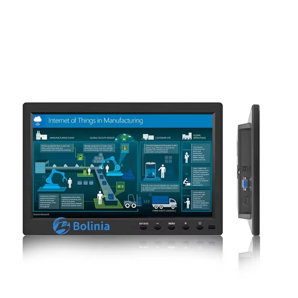OEM 10.1 Inch Industrial TFT LCD Monitor LED Backlight 1024x600 Resolution VGA/ Interfaces 16:9/16:10 Aspect Ratio for