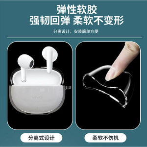 Étui transparent en TPU pour écouteurs, antichoc, couverture intégrale, surface givrée, coque de protection pour écouteurs - Product Image 5