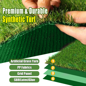 Gazon synthétique naturel super qualité 25mm 35mm, gazon artificiel paysage de jardin <span class=keywords><strong>pour</strong></span> une utilisation en extérieur - Product Image 5