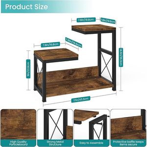 Wooden <b>Storage</b> <b>Rack</b> 3 Tier Rectangle Multi-purpose Standing Type <b>Kitchen</b> Countertop Organizer Bathroom <b>Storage</b> Shelf - Product Image 2
