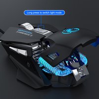 Souris de jeu mécanique RGB IMICE T96 7200 DPI, souris optique filaire USB pour ordinateur portable PC, souris de jeu avec macros personnalisées