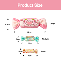 Broche personnalisée brodée en feutre non tissé écologique, motif bonbon en peluche, dessin animé mignon, pour vêtements d'enfants et accessoires de sac