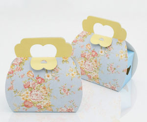 Hoa in hoa in cầm tay hộp giấy, Tùy chỉnh hình trái tim xử lý Bánh hộp quà tặng, Trắng cardstock món tráng miệng Hộp quà tặng - Product Image 3