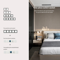 Interrupteur mural FIKO avec USB/Type-C/Gradateur/Rideau/Interphone/Interrupteur lumineux et prise de courant