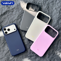 VAWI B448 Coque de téléphone magnétique mate de haute qualité antichoc en PC pour iPhone 13 14 15 16 17 Pro Max Housse de protection personnalisée
