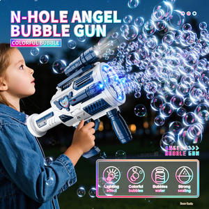Máquina <span class=keywords><strong>de</strong></span> burbujas portátil <span class=keywords><strong>de</strong></span> mano para bodas, <span class=keywords><strong>juegos</strong></span> <span class=keywords><strong>de</strong></span> playa al aire libre, pistola <span class=keywords><strong>de</strong></span> disparos <span class=keywords><strong>de</strong></span> burbujas automática recargable, juguete para niños con luces - Product Image 5