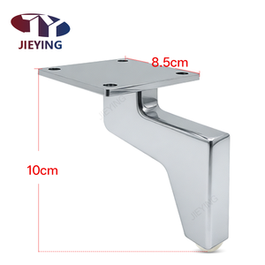 JIEYING Verchroomde meubelpoten Duurzame L-vormige metalen bankpoten met antislip pad voor bank, bed, kast - Product Image 3
