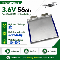 Batterie semi-solide SIC 3,6 V 56 Ah, densité 275 Wh/kg, batterie pour drone, décharge à haut débit 5C, batterie NMC Lipo pour UAV FPV
