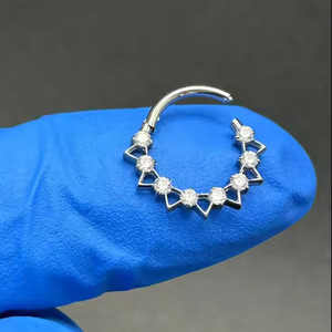 Anneau de nez marquise en titane incrusté de zircon pour piercing, bijoux de fête et mode - Product Image 2