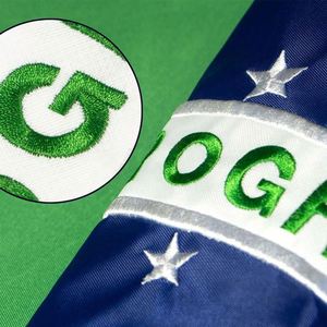 โรงงานจีนขายส่ง ธงสามเหลี่ยมปักลายโฆษณา คุณภาพดีที่สุด ขนาด 3x5 ฟุต พิมพ์ลายแบบซับลิเมชั่น ผ้าโพลีเอสเตอร์ 100D สำหรับประเทศบราซิล - Product Image 3