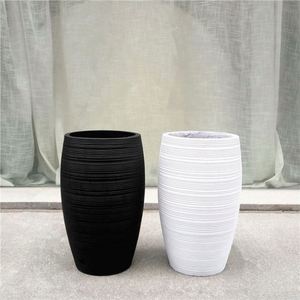 Concrete Nordic Round Oval Large Cement Outdoor <b>Planters</b> Flower Pots for Indoor Plants - Product Image 1