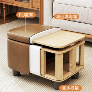 LE Footrest <b>Stool</b> Multifunctional <b>Foot</b> <b>Stool</b> Ottomans Storage Ottoman With Tray Upholstered <b>Sofa</b> Seat Step <b>Stool</b> for Living Room - Product Image 6