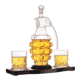 Thủy tinh BoroSilicate cao lựu đạn hình dạng <span class=keywords><strong>Decanter</strong></span> rượu vang <span class=keywords><strong>Aerator</strong></span> với hộp quà Tặng chịu nhiệt handmade phụ kiện rượu vang cho Đảng - Product Image 1
