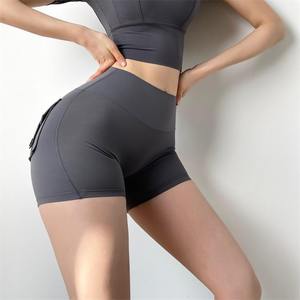 Mujeres Niñas Estiramiento Secado rápido Comodidad Correr Gimnasio Entrenamiento Yoga Scrunch Cargo Pocket Booty Shorts - Product Image 2