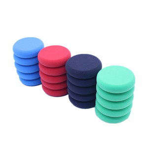 Éponges de cirage circulaires Weiyuan pour le nettoyage automobile et le revêtement céramique – Bleu, Rouge, Noir, Vert - Product Image 3
