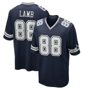 Jersey Sepak Bola Amerika Pria Remaja untuk Dallas # 4 Dak Prescott # 88 CeeDee Lamb # 3 Jersey Jahitan Pendek George Pickens - Product Image 5