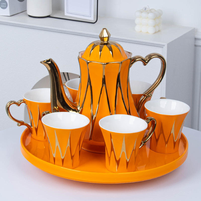 ชุดจานหมุนสีส้ม 8 ชิ้น [กล่องของขวัญ]