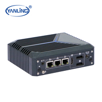 Bajo costo Pfsense Mini Firewall PC Network Appliance Nuevo DDR4 Barebone 3 Ethernet LAN Puertos Compatible con Wifi 5G Fanless Industrial