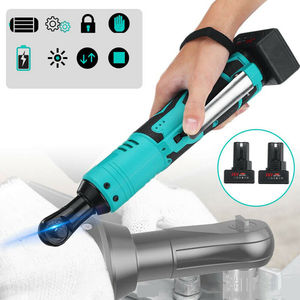 Llave de Trinquete Inalámbrica de 28V, Llave de Trinquete Multifuncional Portátil de 3/8 Pulgadas, Llave de Trinquete Eléctrica Inalámbrica de 90 Grados - Product Image 1