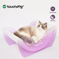 Touchdog Lit-griffoir pour chat en bois écologique et durable, avec noyau remplaçable, stable, anti-basculement, pour intérieur, 25 cm