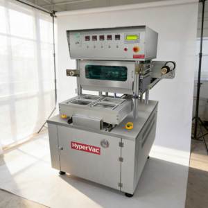 Semi Automatic Vacuum Skin Packaging Machine for Meat Seafood Ready Meals SUS304 Stainless Steel 150kg HYPERVAC KR - Product Image 3