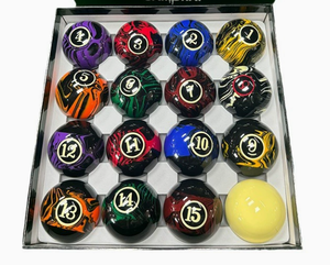 GANGSHANGHUA GSHZXC-007 Ensemble de 16 billes de <span class=keywords><strong>billard</strong></span> de taille réglementaire premium 2-1/4" (57,2 mm) avec motif marbré tourbillonnant, durable - Product Image 1