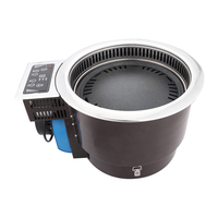 PINNOVO Barbecue coréen sans fumée personnalisé Cuisinière à induction intégrée Table de hot pot électrique Shabu Shabu de restaurant