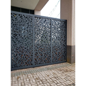 Residential Outdoor Privacy <strong>Fence</strong> Panel Laser Cut Aluminum Decorative Metal Screen Wall Modern Fencing - Product Image 4