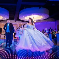 Super Delgado inalámbrico Disco DJ luz Led Digital de baile para fiesta de boda caso venta