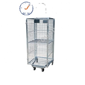 Duurzaam Vouwen Opslag Verzinkt Wasserette Kooi <span class=keywords><strong>Trolley</strong></span> Met Wielen - Product Image 2