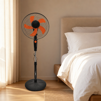 Ventilateur sur pied électrique haut de gamme 16 pouces, aérodynamique, 5 pales en PP, grille en plastique ou en fer, hauteur réglable pour chambre et salle à manger