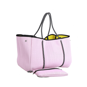 Bolso <span class=keywords><strong>de</strong></span> mano con estampado para mujer, bolsa <span class=keywords><strong>de</strong></span> playa <span class=keywords><strong>de</strong></span> neopreno, personalizable, <span class=keywords><strong>2022</strong></span> - Product Image 4