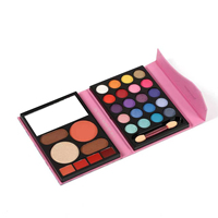 Palette de maquillage en gros pour les yeux et les sourcils, 28 couleurs, effet nacré mat et brillant, motif fille de dessin animé mignon