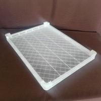 Panier en maille empilable en HDPE de qualité alimentaire 810*590*68mm, plateau de séchage ventilé en plastique pour fruits de mer/fruits/légumes